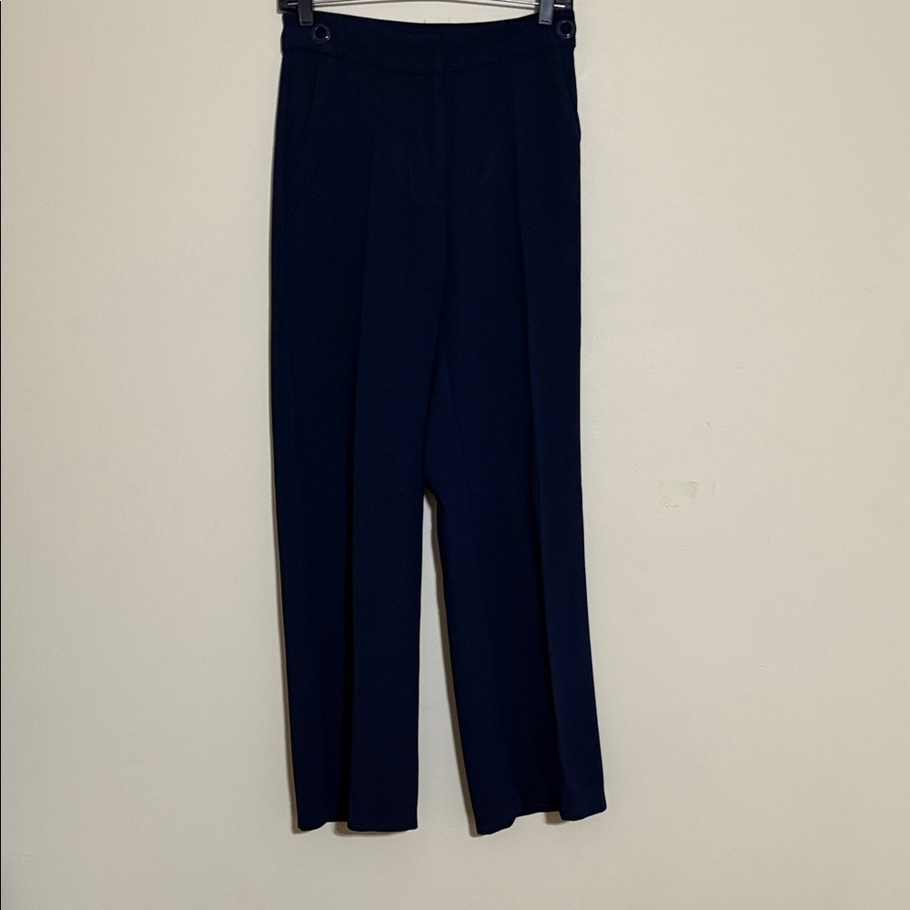 Lucy Paris Classic navy blue Trousers pant women XS casual office retro event